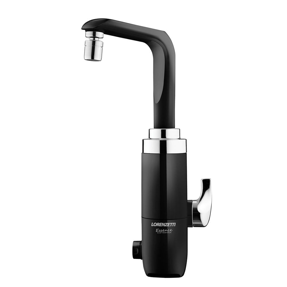 Torneira Elétrica Lorenzetti Essence Mesa 127V 4600W Preta/Cromada 7551036