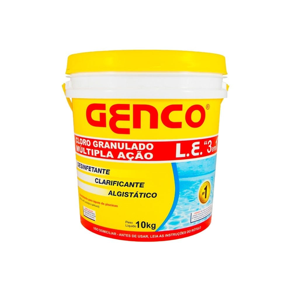 Cloro Genco Granulado 3X1 Múltipla Ação 10KG | 405248A
