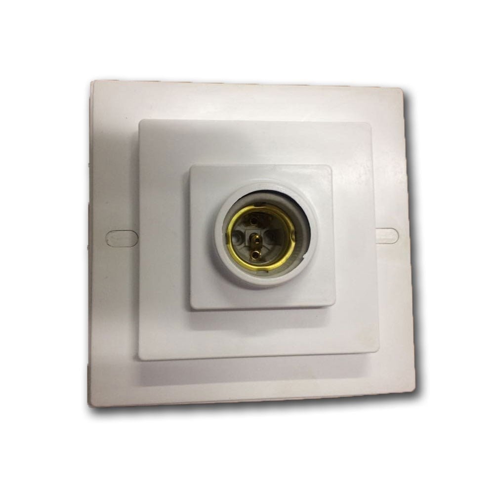Plafonier PVC Elite Quadrado Branco Soquete Porcelana E27 241
