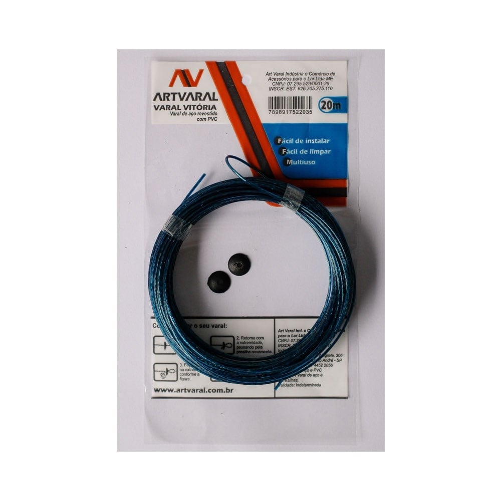Varal Aço Vitoria Revestido PVC 20m x1.65 1.01.004